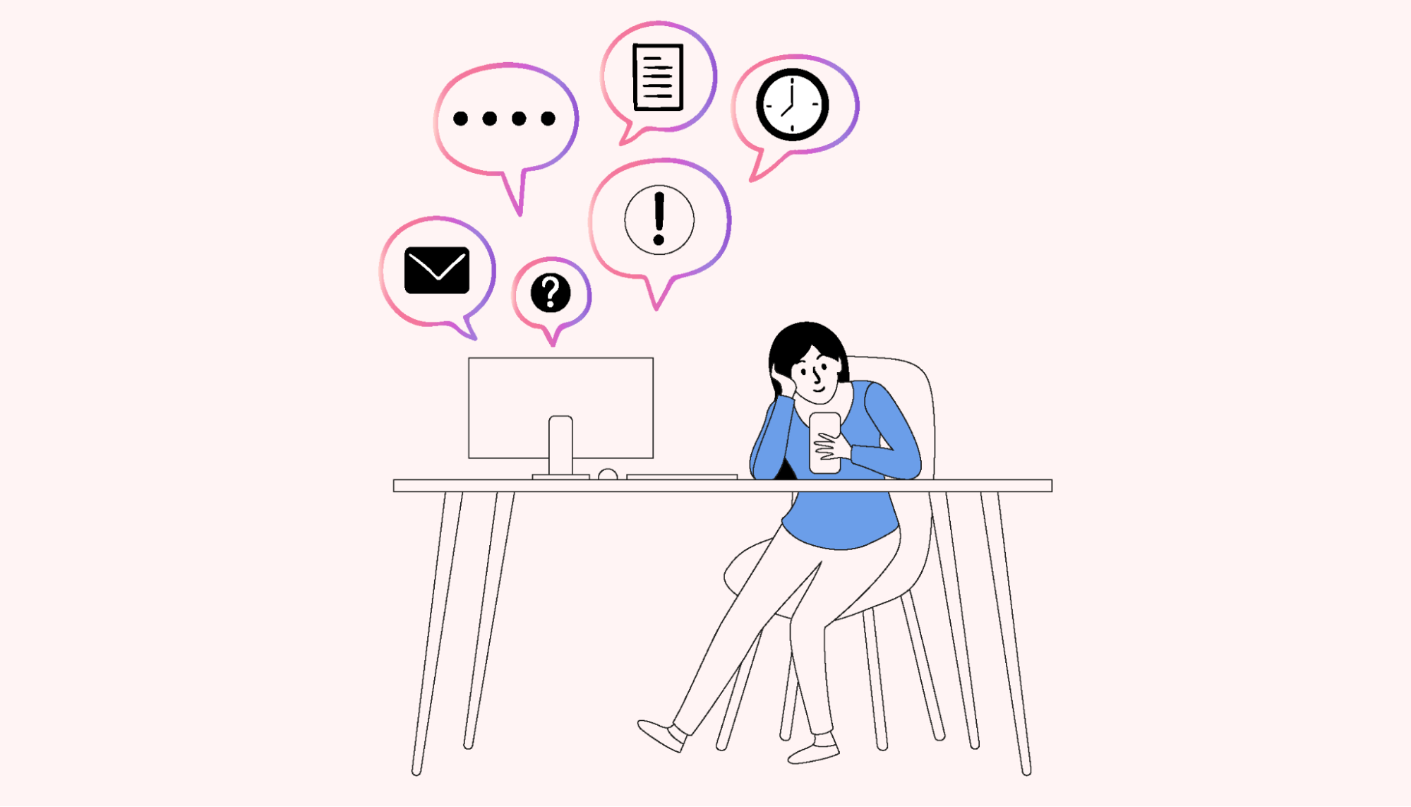 A distracted employee