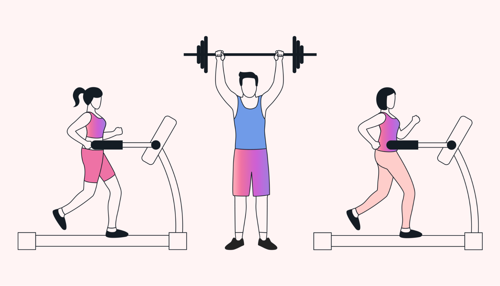 Employees at the gym