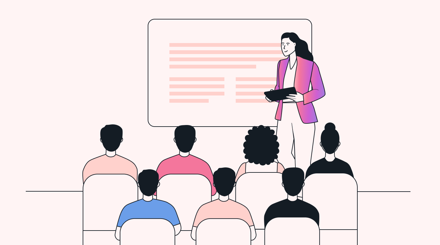 A speaker at an event