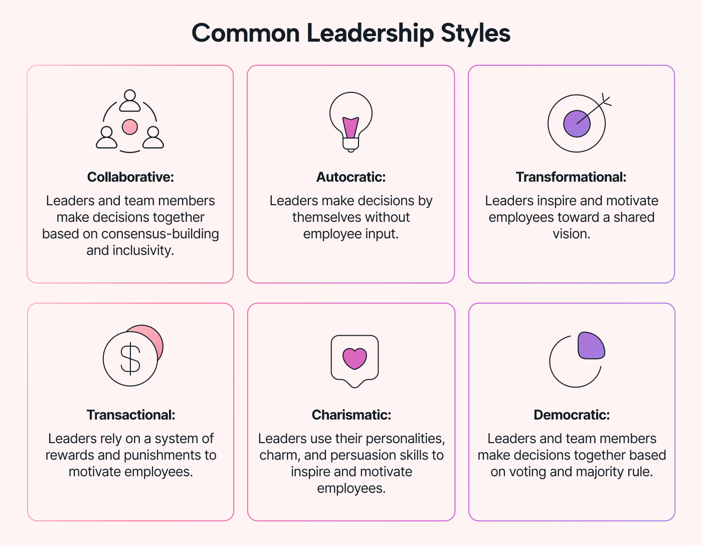 Common leadership styles