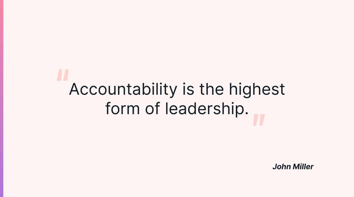 A quote on accountability from John Miller