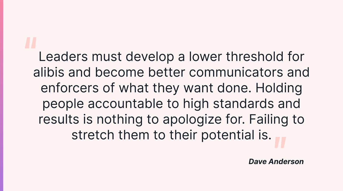 A quote on accountability from Dave Anderson