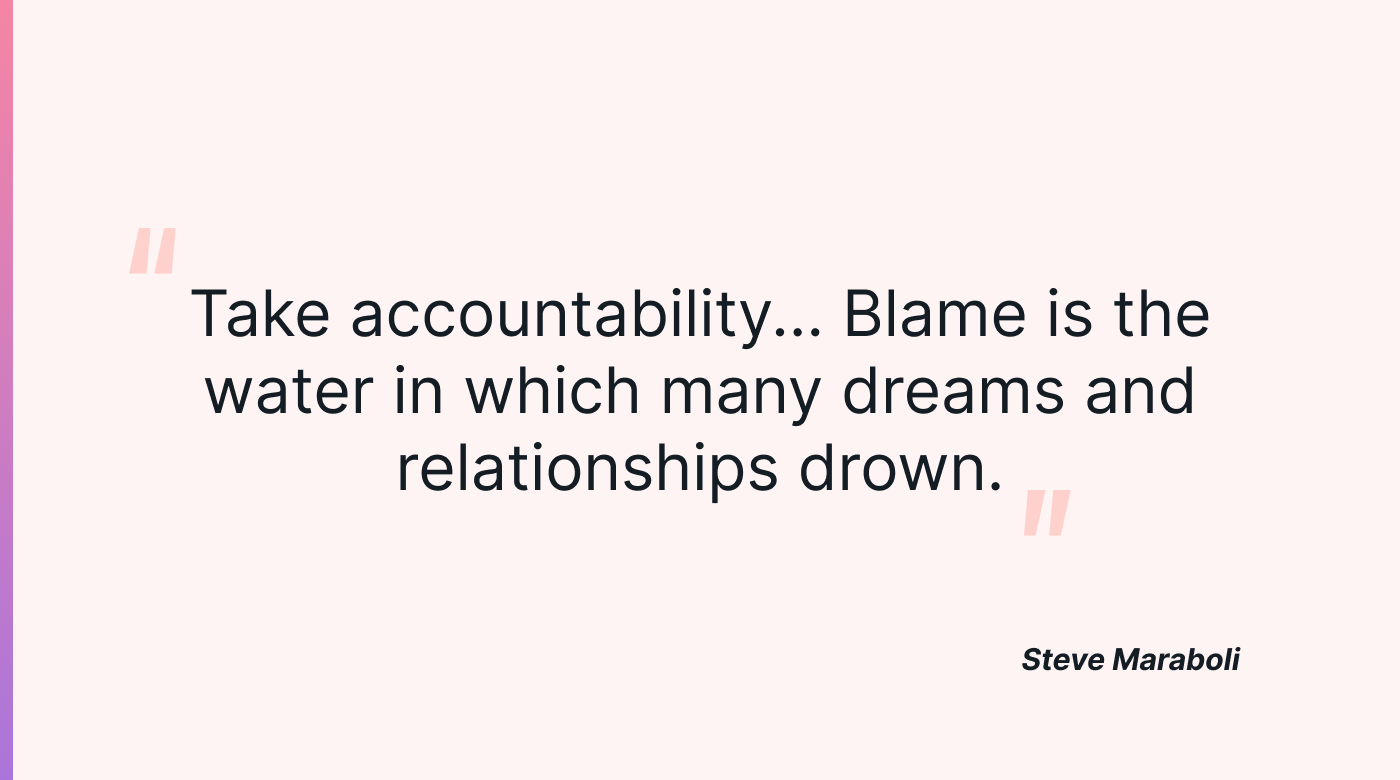 A quote on accountability from Steve Maraboli