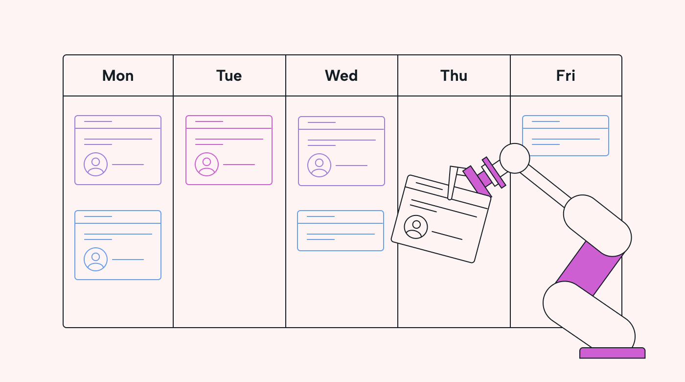 Illustration of the benefits of automation in marketing calendar software