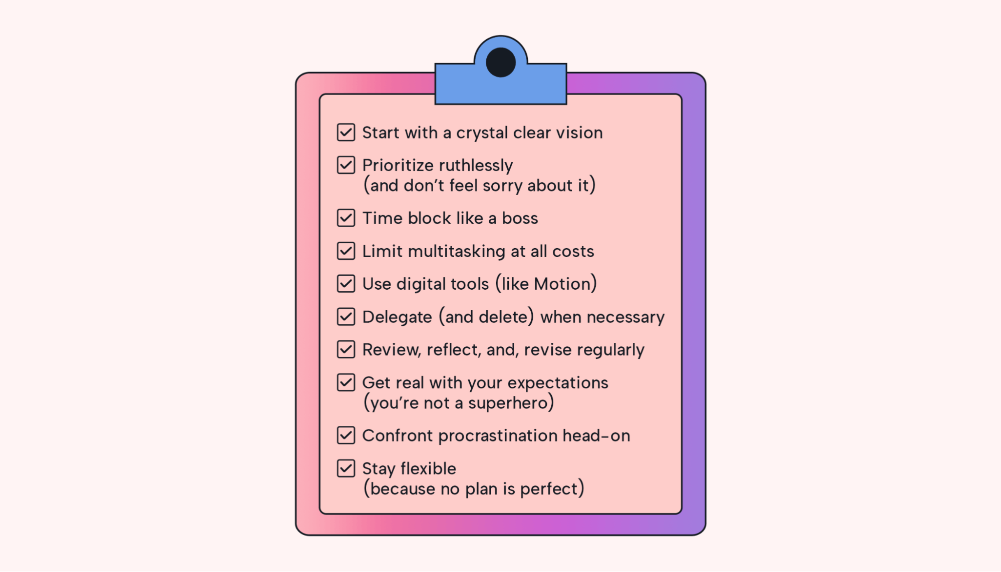 A list of daily task management tips