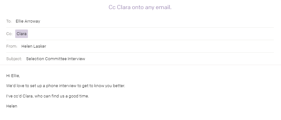 Screenshot shows Clara software