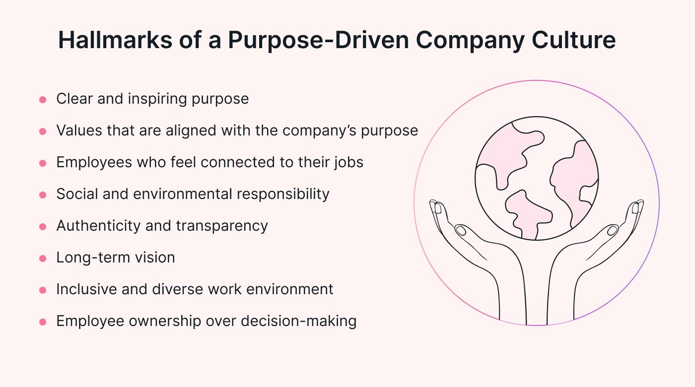 Purpose-driven culture characteristics