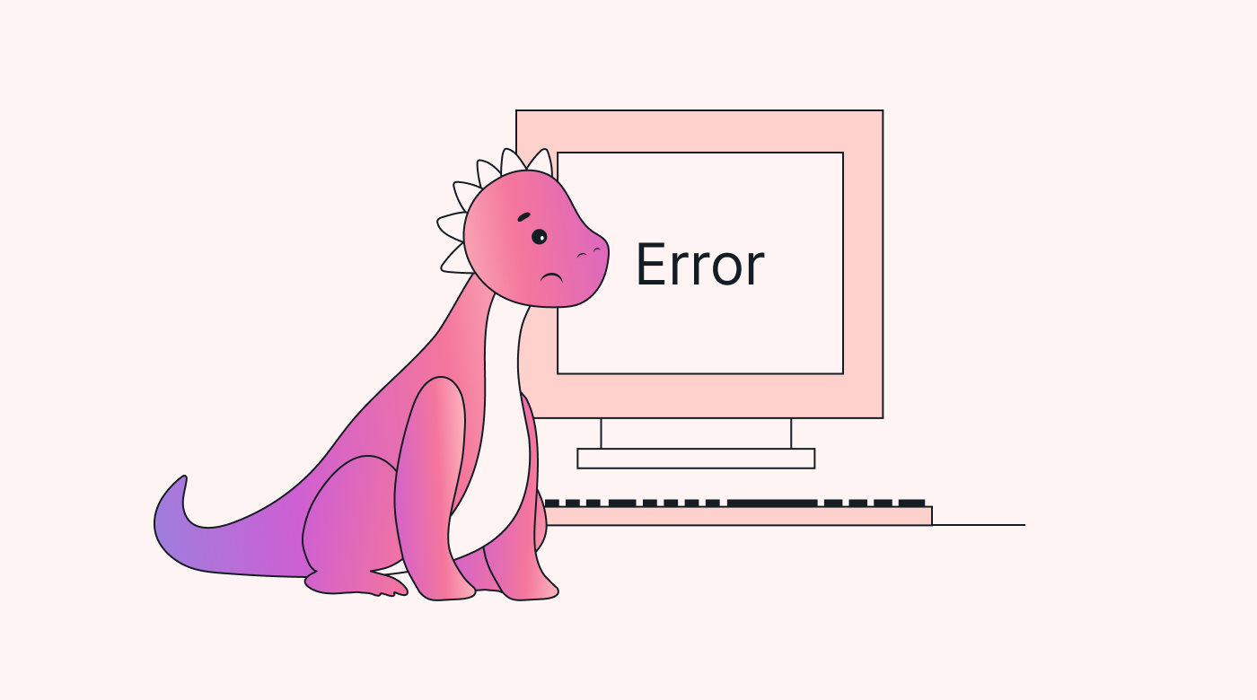 Dinosaur next to an equally outdated PC