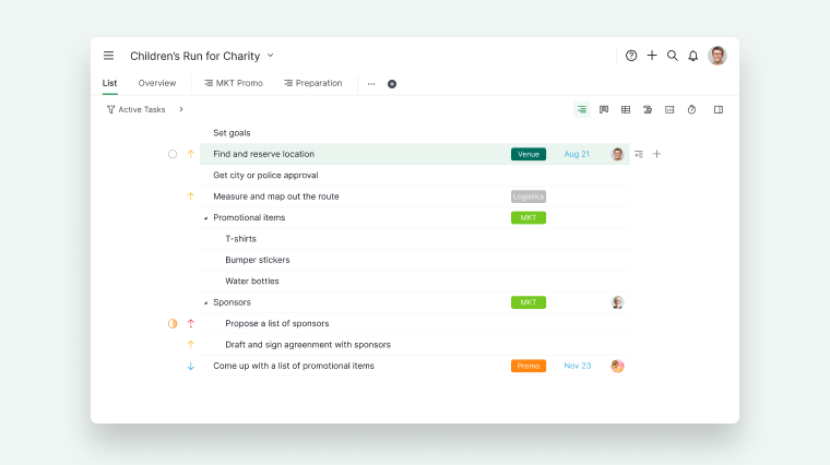 Screenshot showing Quire