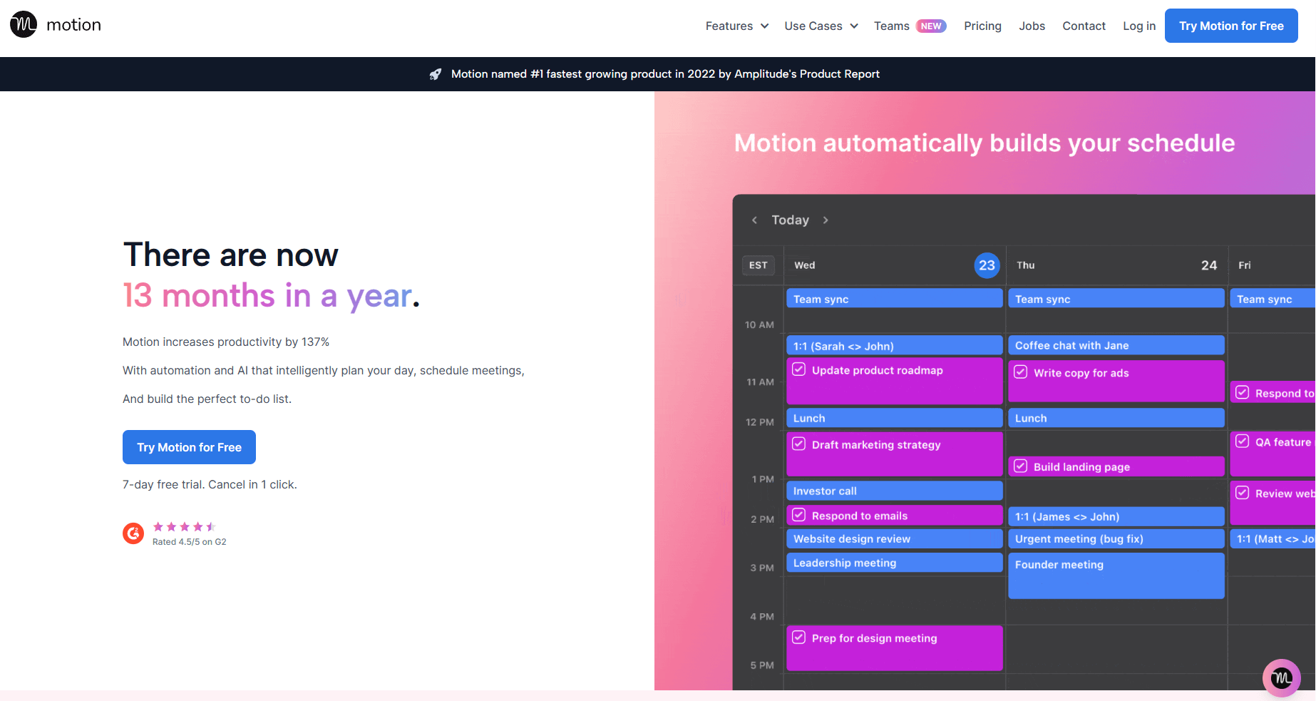 Screenshot of Motion