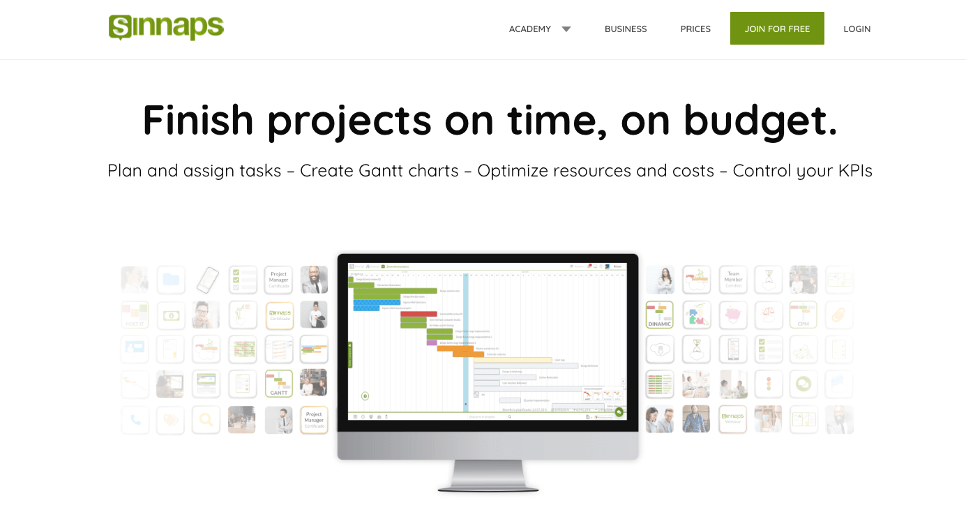Sinnaps website homepage