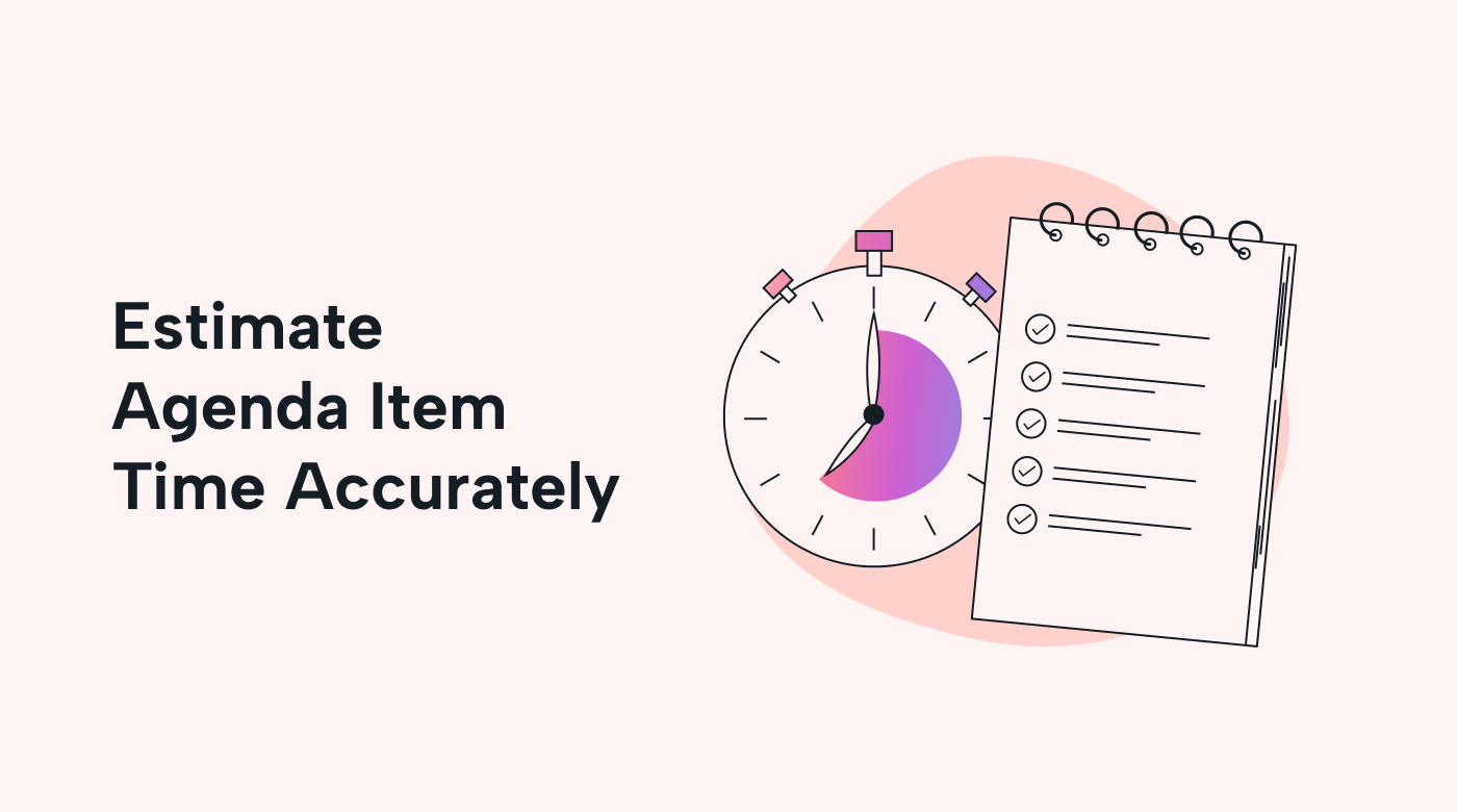 A stop watch and list of agenda items