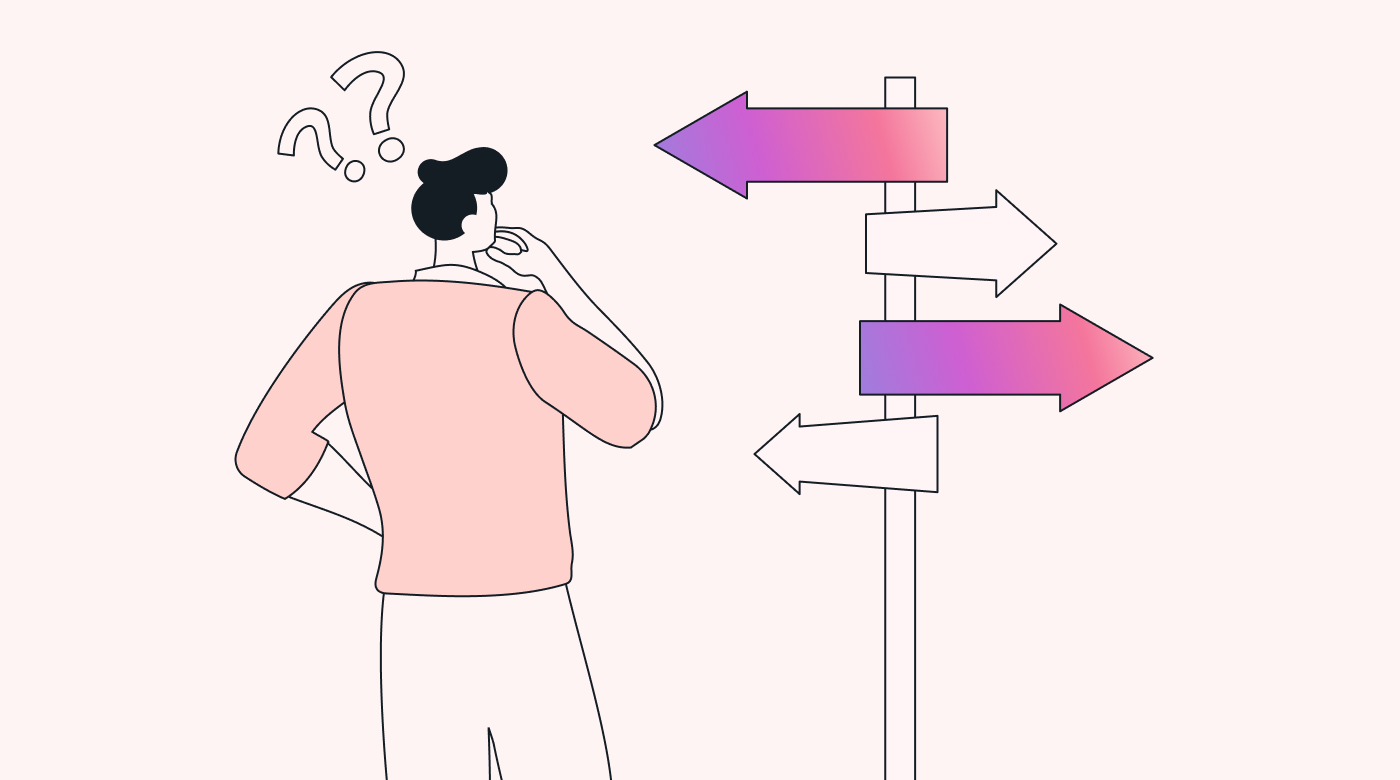 A person making a decision