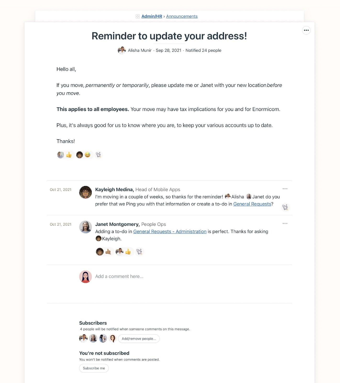  a screenshot showing the message board interface in Basecamp