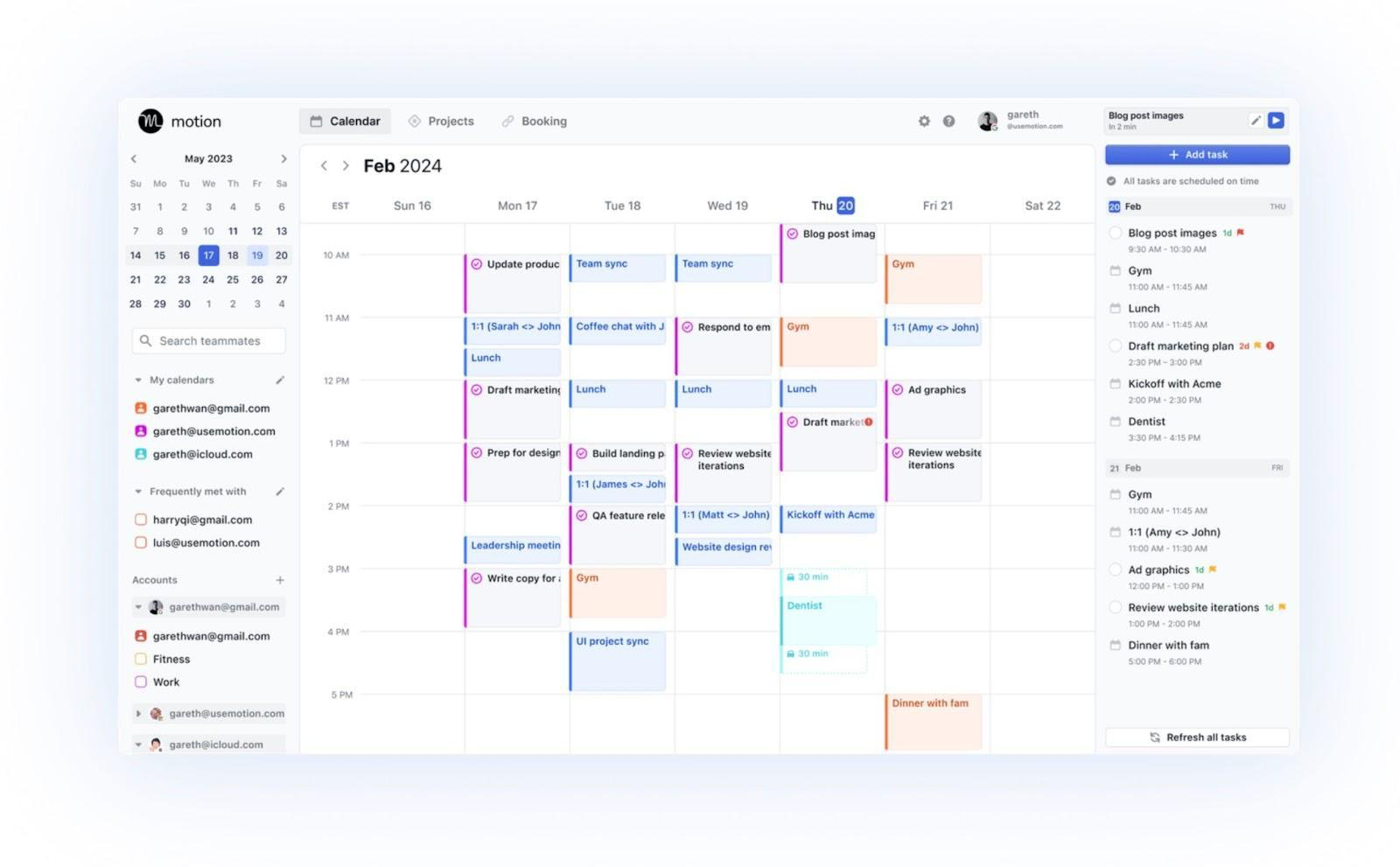  Screenshot of Motion project management platform