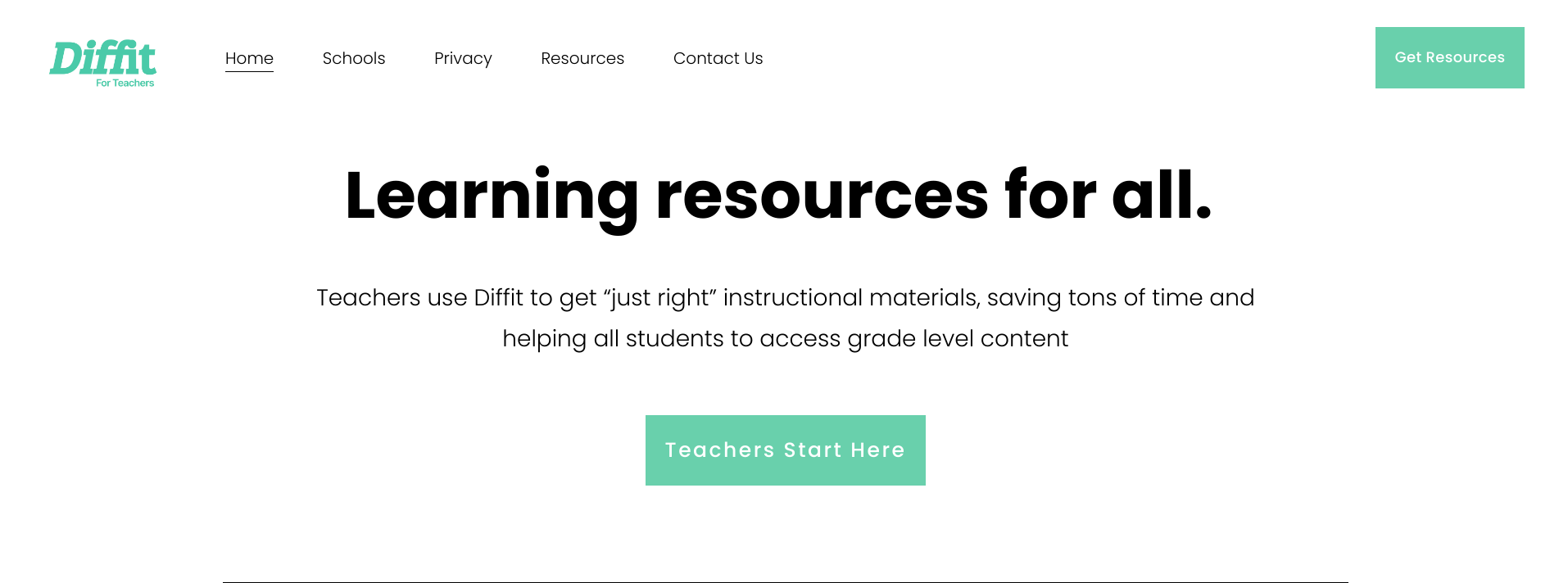 Diffit homepage screenshot
